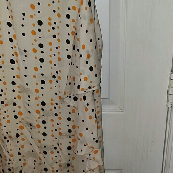 VTG Carolina Herrera Polka Dot Faux Wrap Embossed - Picture 3 of 8